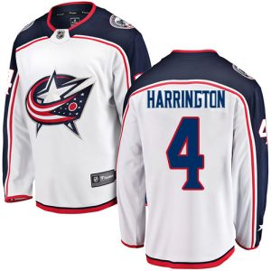 Herren Columbus Blue Jackets Eishockey Trikot Scott Harrington #4 Breakaway Weiß Fanatics Branded Auswärts